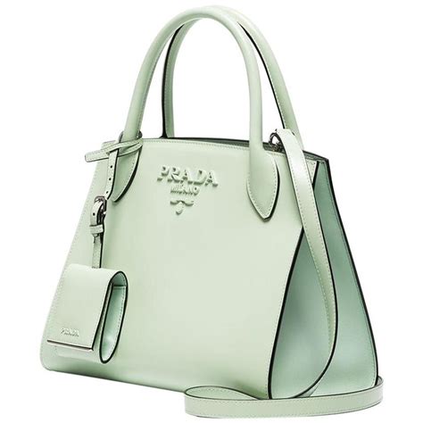 Prada Mint Green Leather Satchel Bag 